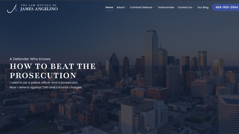 Law Offices of James Angelino website